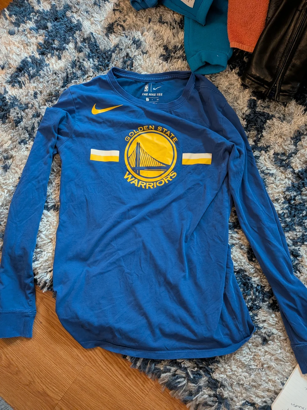Nike Golden State Warriors Blue Long Sleeve Tee